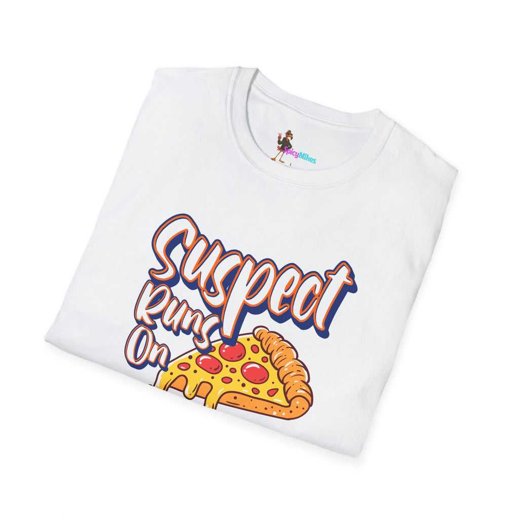Suspect Runs On...Cold Pizza Cheesy Graphic Tee