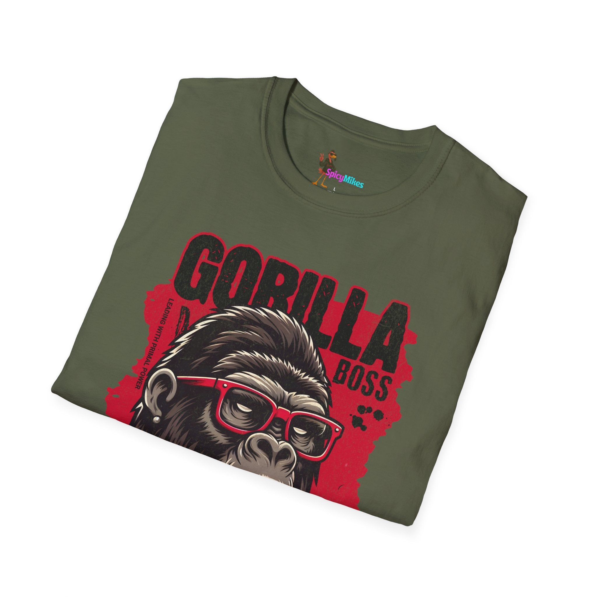 Gorilla Boss Style T-Shirt — Retro Ape with Sunglasses & Cigar Graphic