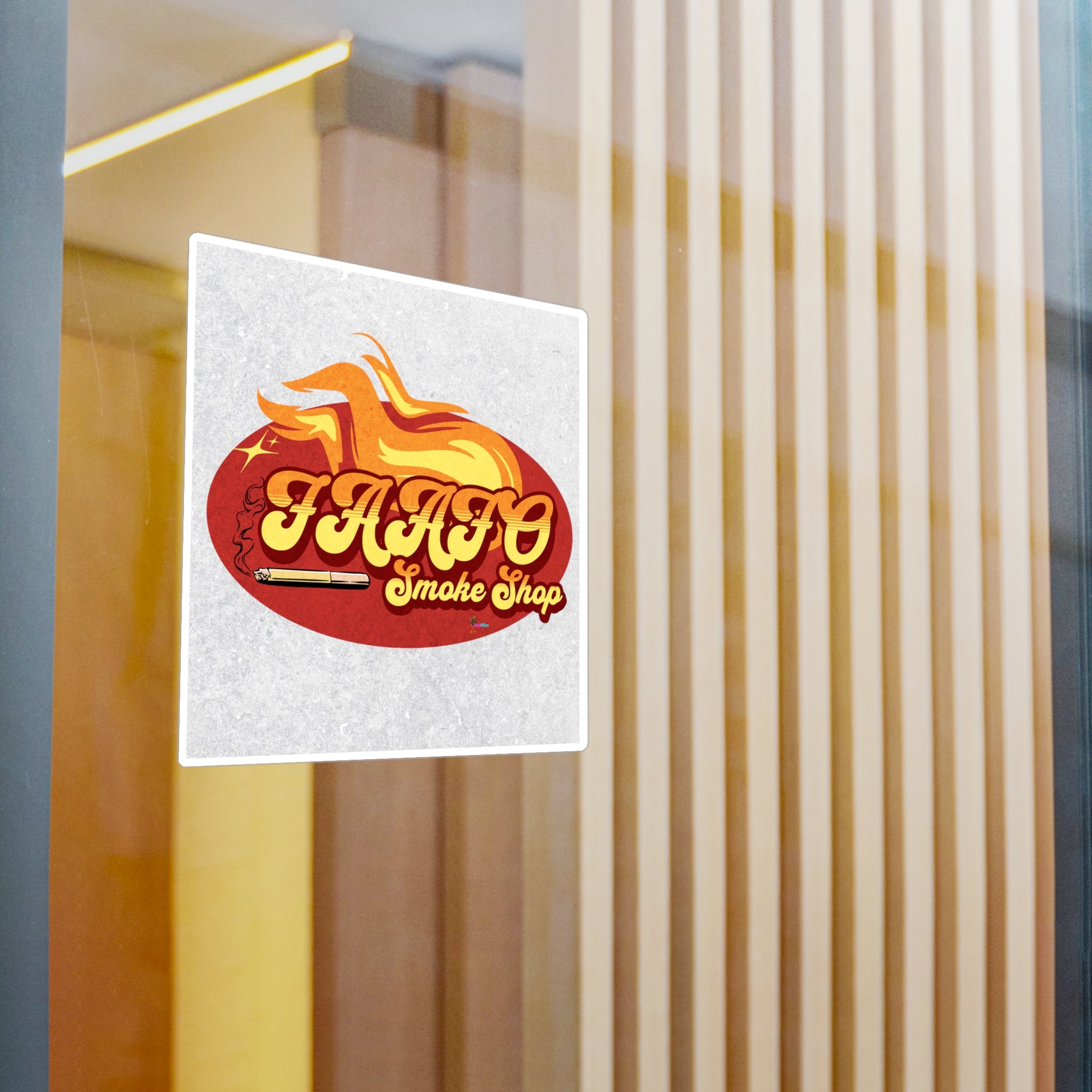 FAAFO Smoke Shop' Flame Vinyl DecalSticker