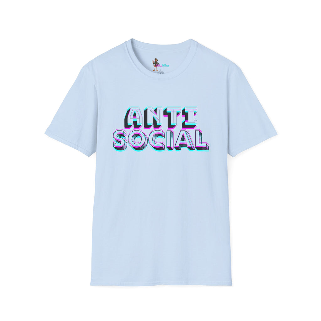 Anti Social Schizm  3D Text Graphic Tee