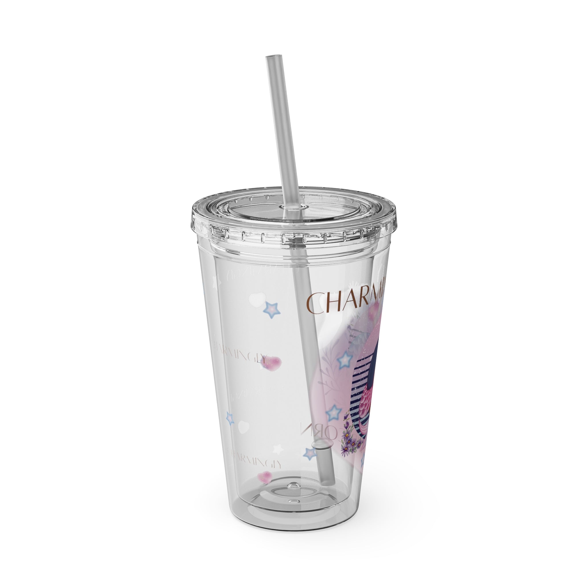 Charmingly Capricorn Zodiac Sunsplash Tumbler with Straw, 16oz