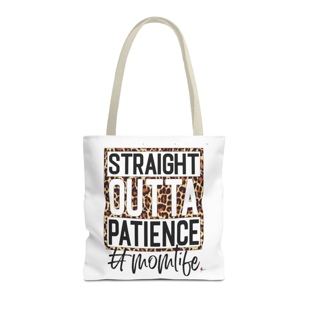 Straight Outta Patience #MomLife  Leopard Tote Bag Funny Mom Gift