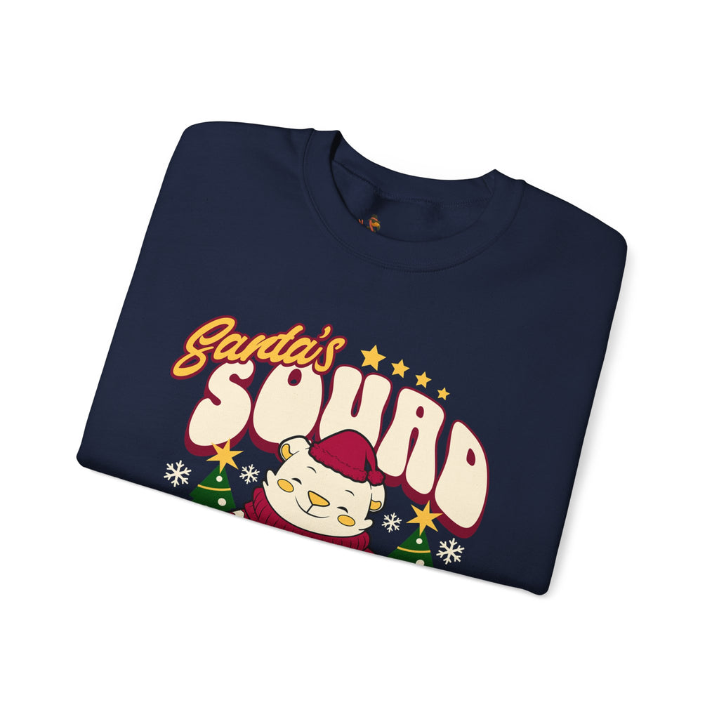 Santa’s Squad Bear bearing gifts Crewneck Ugly Sweatshirt