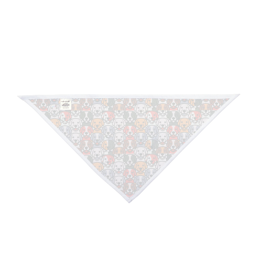 Art Deco Dog Faces Patterned Pet Bandana — Cute Colorful Puppy Print for Small & Large Dogs