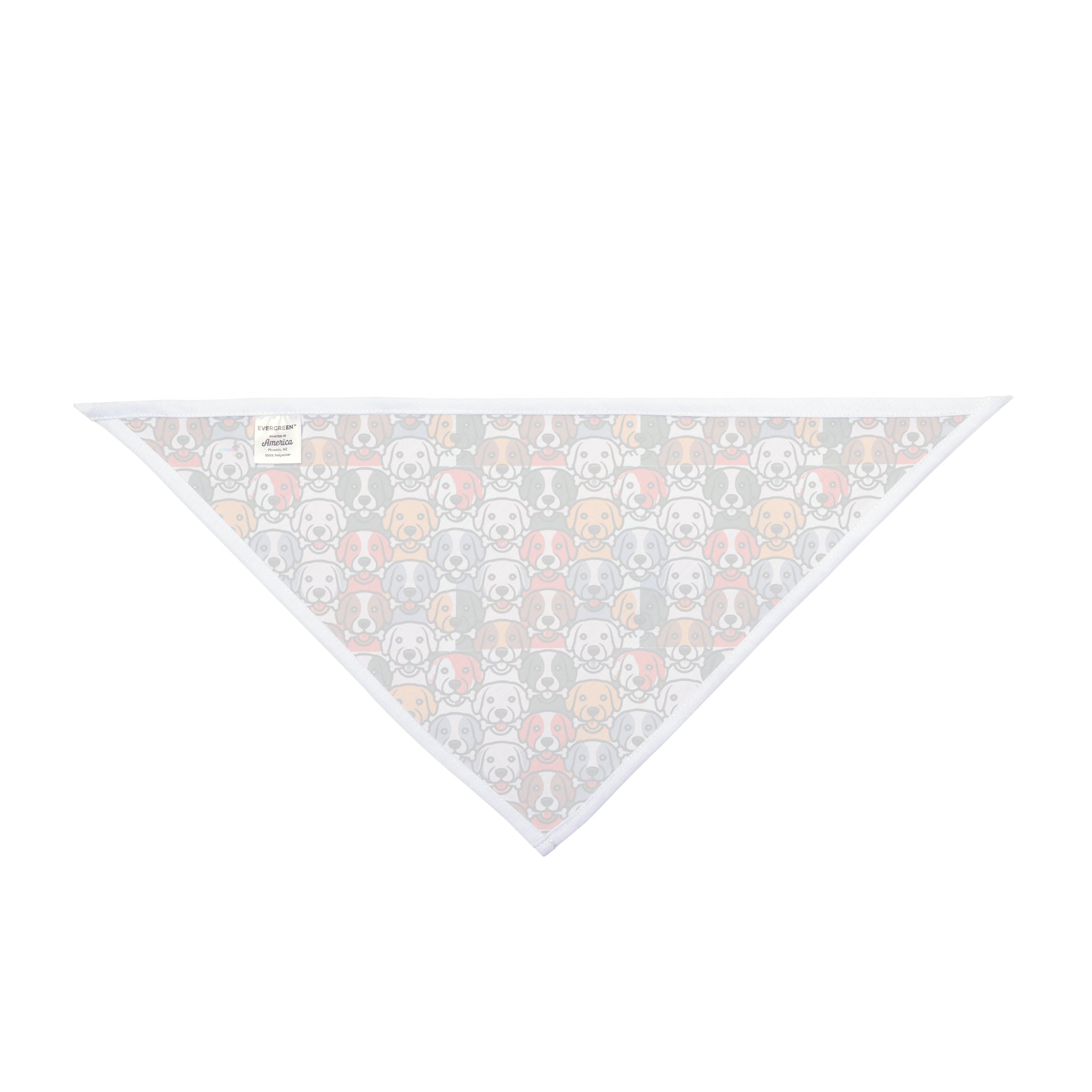 Art Deco Dog Faces Patterned Pet Bandana — Cute Colorful Puppy Print for Small & Large Dogs