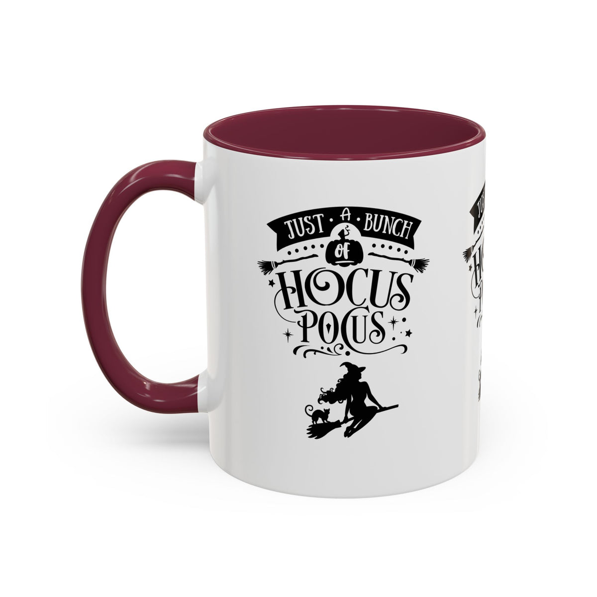 Halloween Just A Bunch Of Hocus Pocus Colored Rimmed Mug