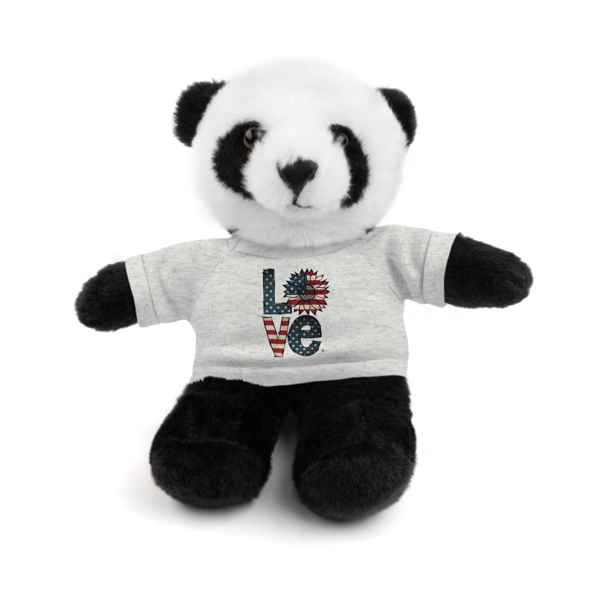 Patriotic 'LOVE' Plush Bear with Tee — Cute Stuffed Animal Gift