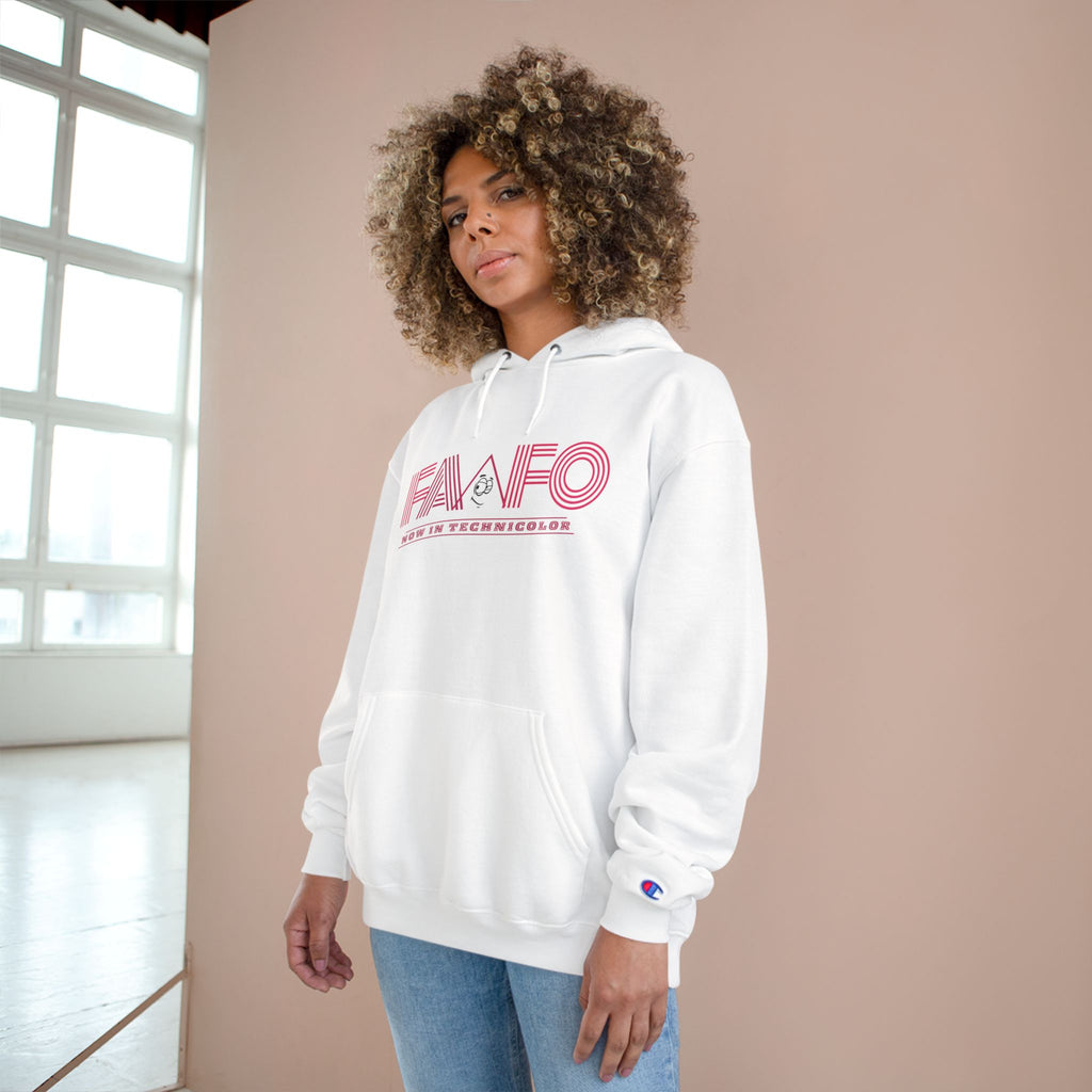 FAAFO Now In Technicolor Simple Champion Pullover Hoodie