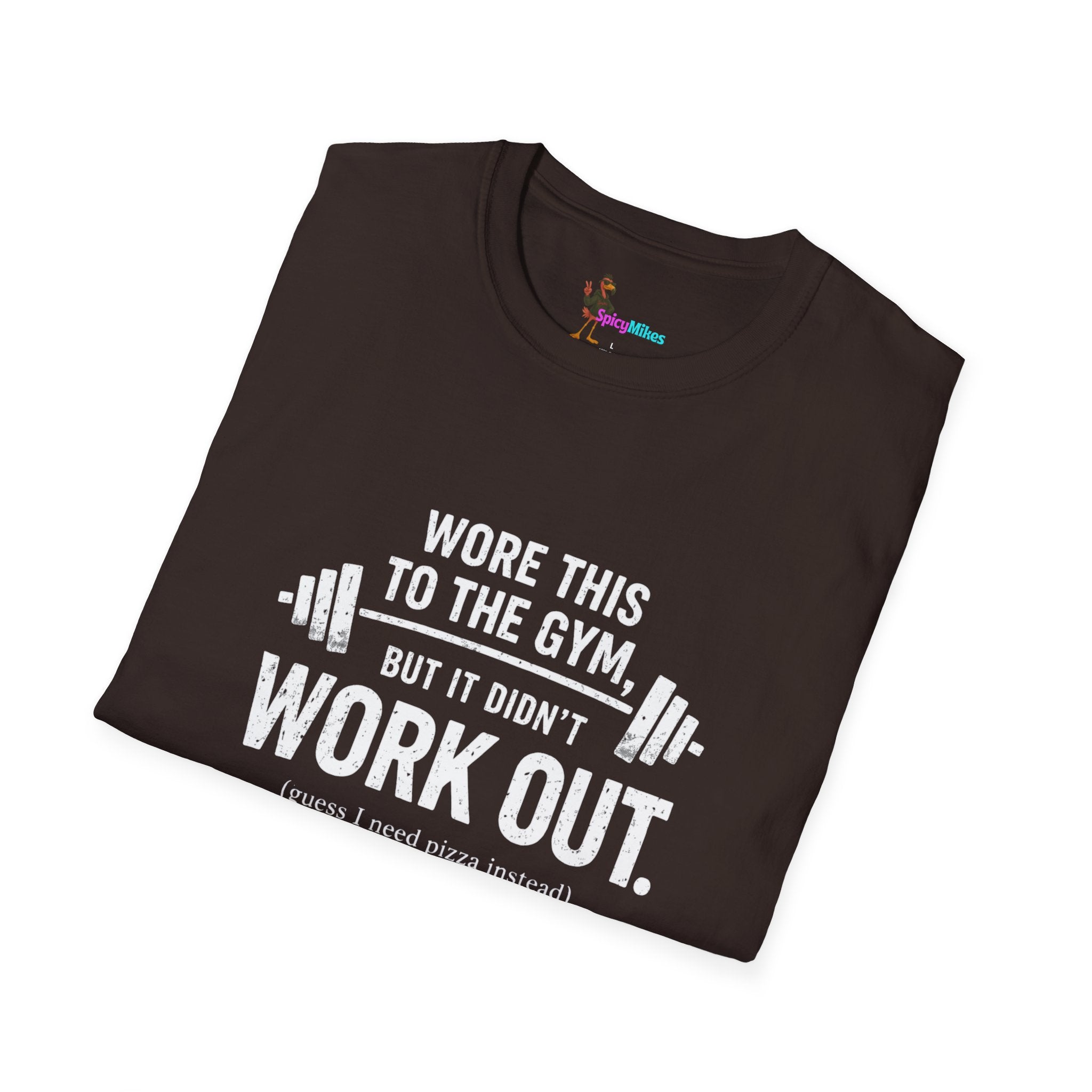"Wore This to the Gym but It Didn’t Work Out (I Needed Pizza)" Gym Humor T-Shirt