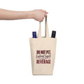 "Do Not Pet. Emotional Support Beverage" Wine Carrier Double Wine Tote Bag —