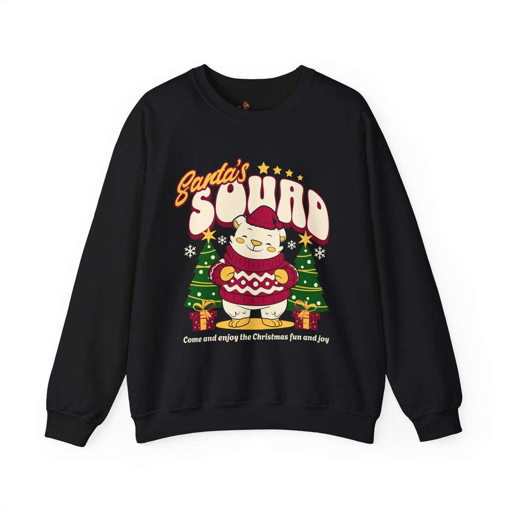 Santa’s Squad Bear bearing gifts Crewneck Ugly Sweatshirt