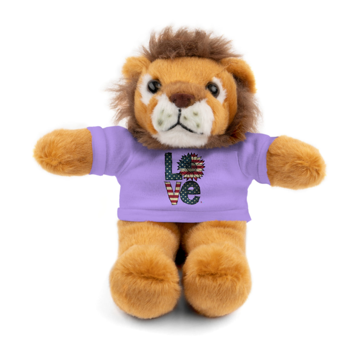 Patriotic 'LOVE' Plush Bear with Tee — Cute Stuffed Animal Gift