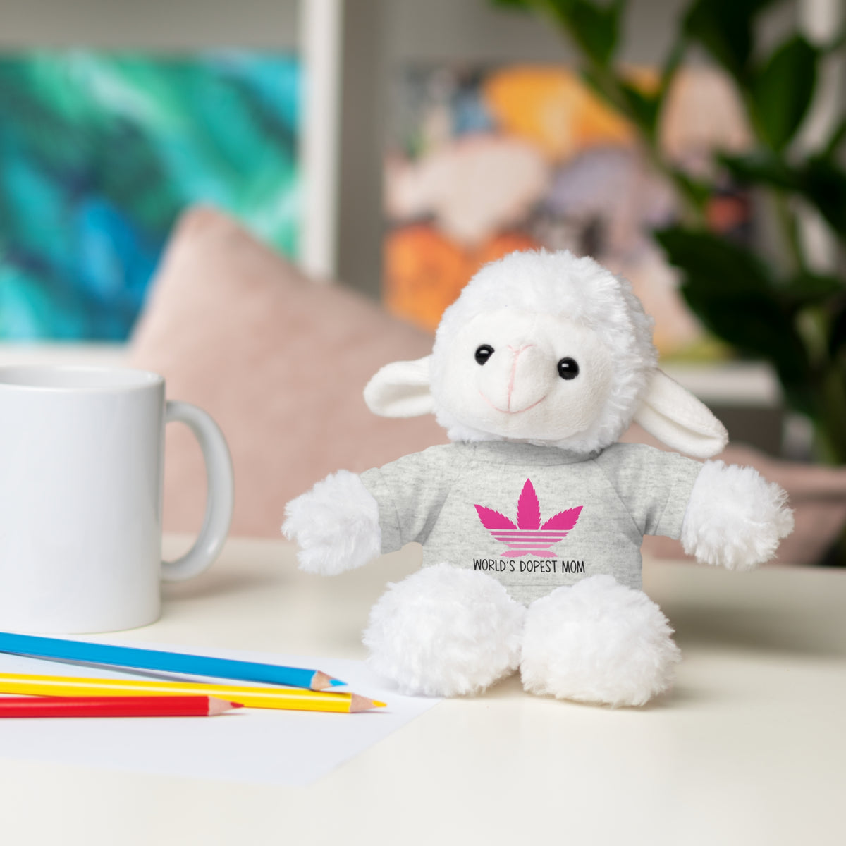 Teddy Bear – "World's Dopest Mom" Adult Plush with Tee for 420 moms