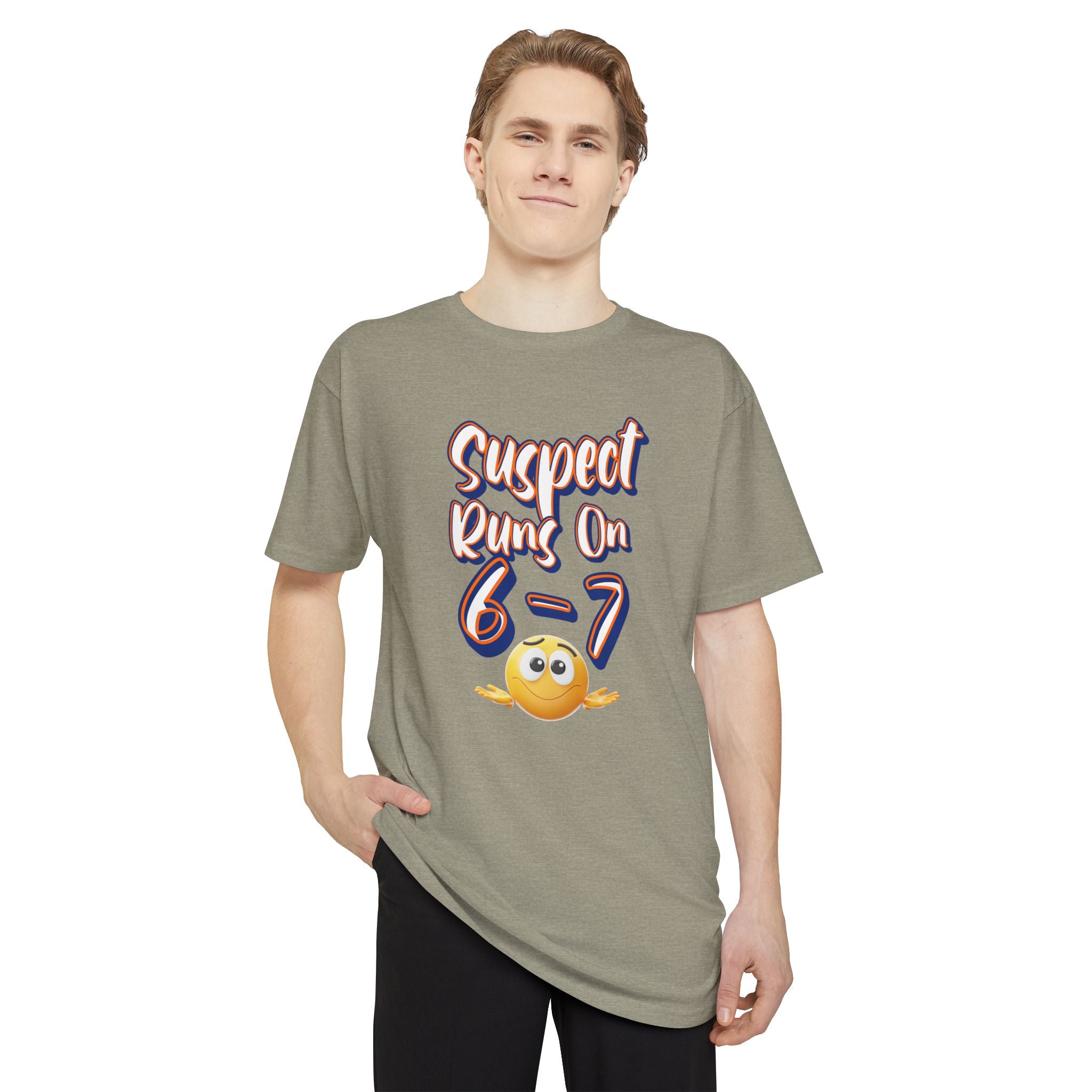 Suspect Runs On...6-7 Meme Style Graphic Tee