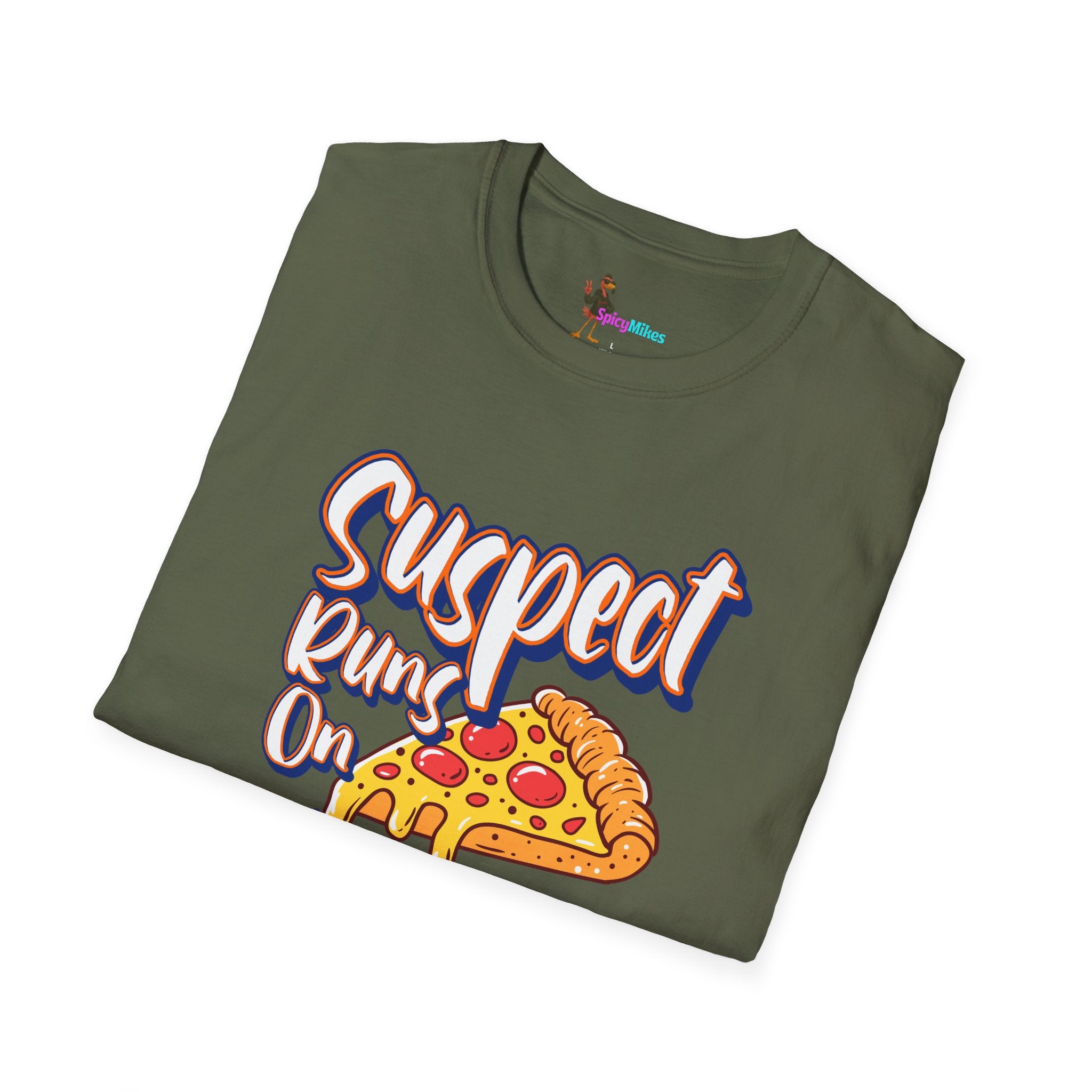 Suspect Runs On...Cold Pizza Cheesy Graphic Tee