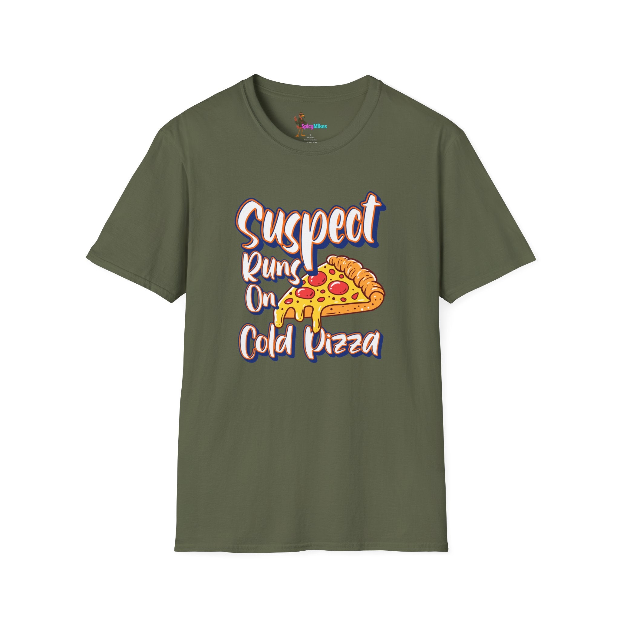 Suspect Runs On...Cold Pizza Cheesy Graphic Tee
