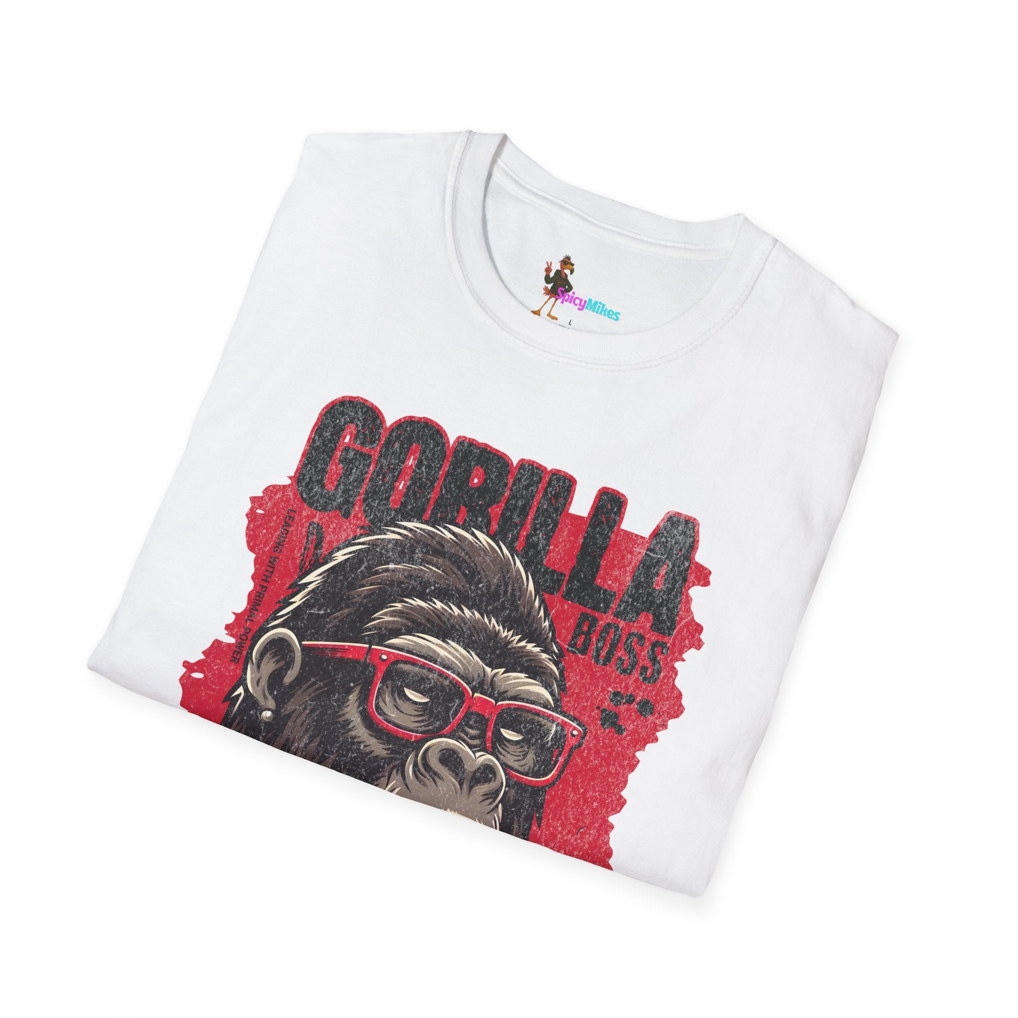 Gorilla Boss Style T-Shirt — Retro Ape with Sunglasses & Cigar Graphic