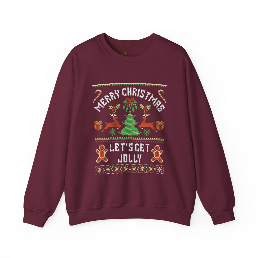 Christmas 'Let's Get Jolly' Crewneck Ugly Sweatshirt
