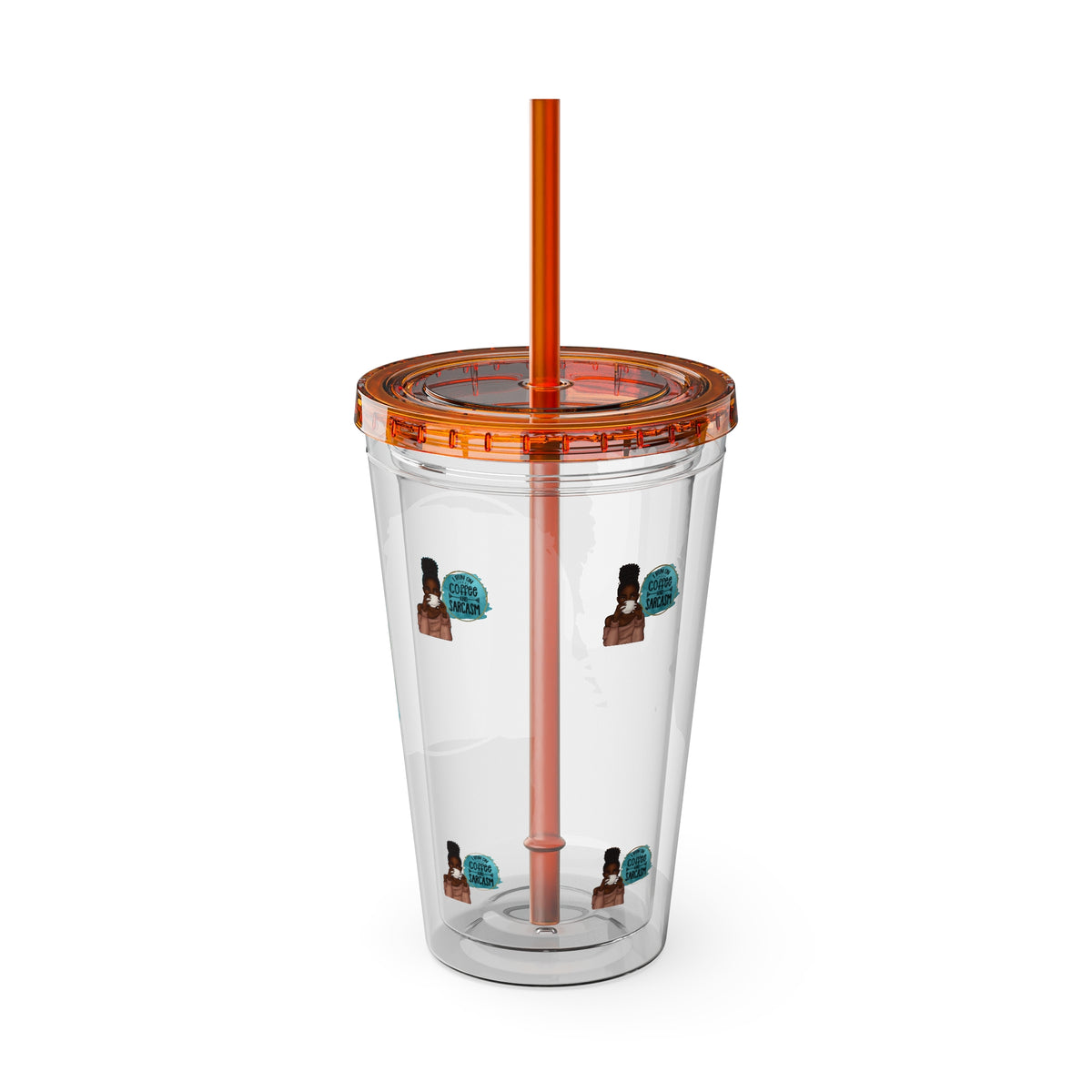 Melanin Magic I Run On Coffee and Sarcasm Sunsplash Tumbler 16oz