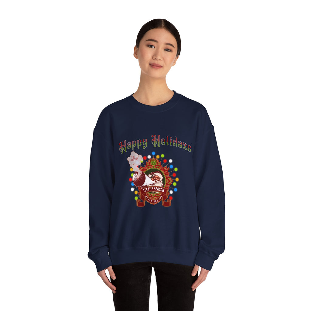 "Happy Holidaze" Retro Christmas Sweatshirt