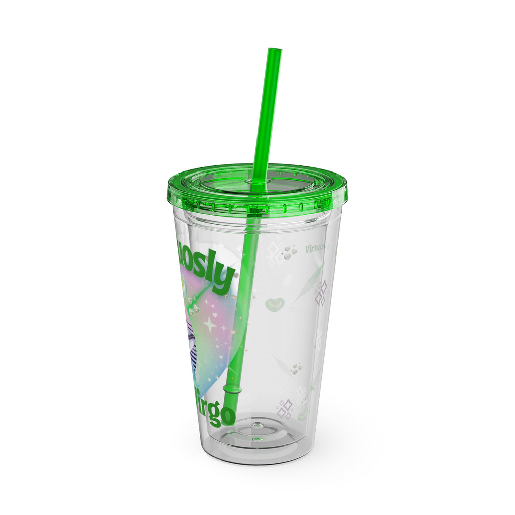 Virtuosly Virgo Zodiac Sunsplash Tumbler with Straw 16oz