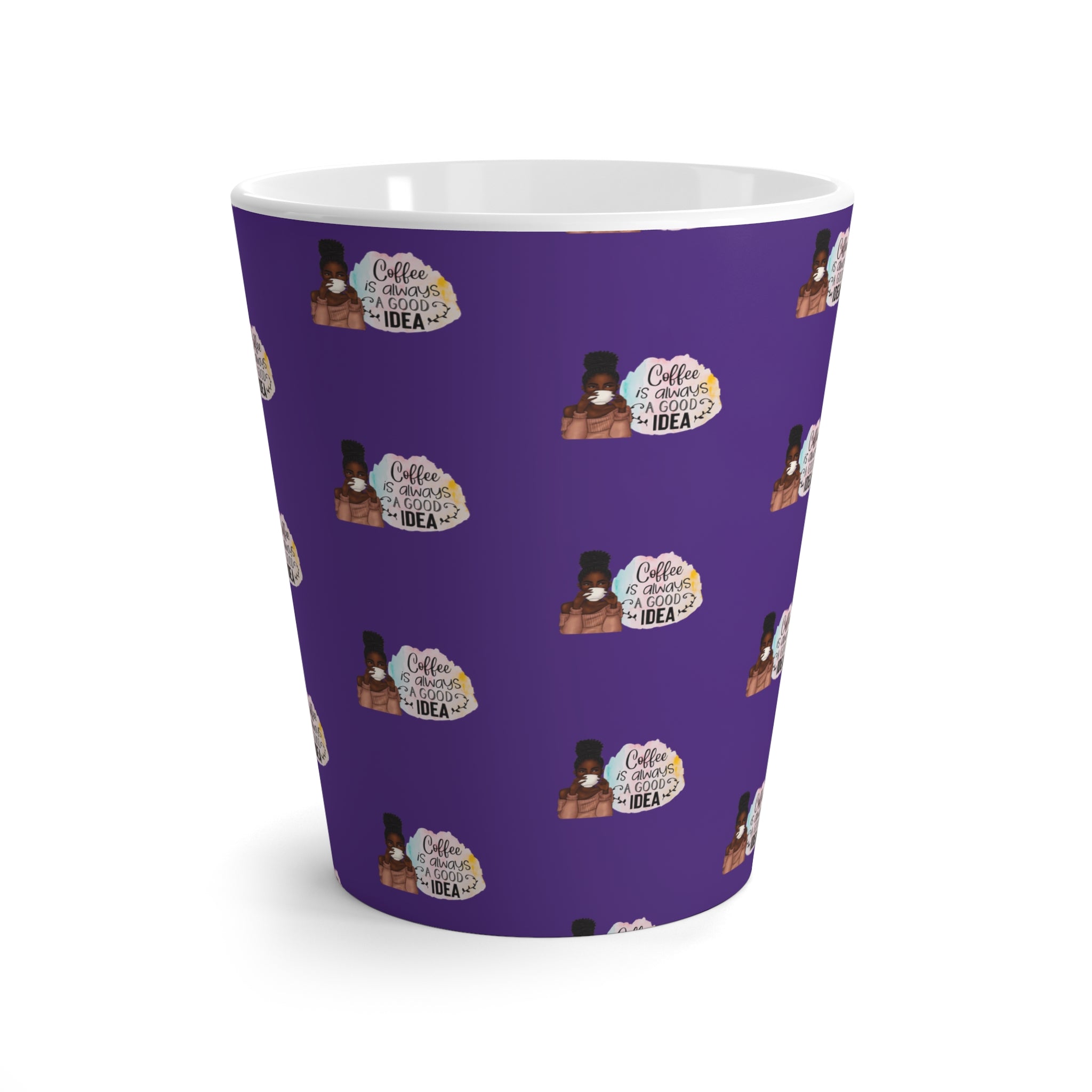 Melanin Magic Purple Patterned Coffee is Always a Good Idea Mug