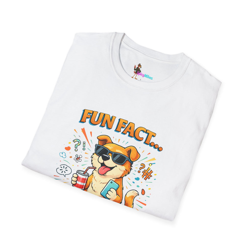 Fun Fact I Don't Care Funny Sunglasses Dog Graphic Tee