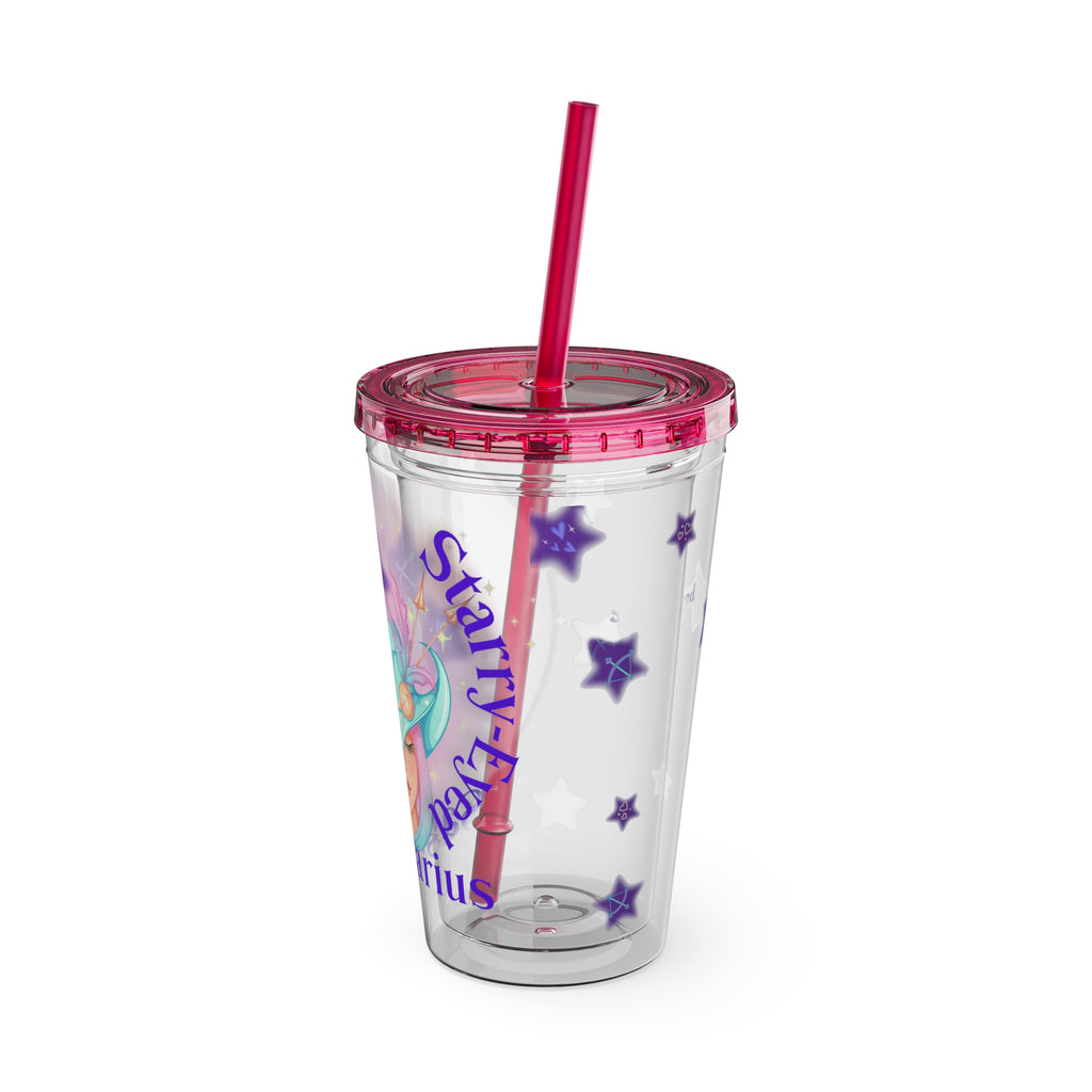 Starry-Eyed Sagittarius Zodiac Sunsplash Tumbler 16oz