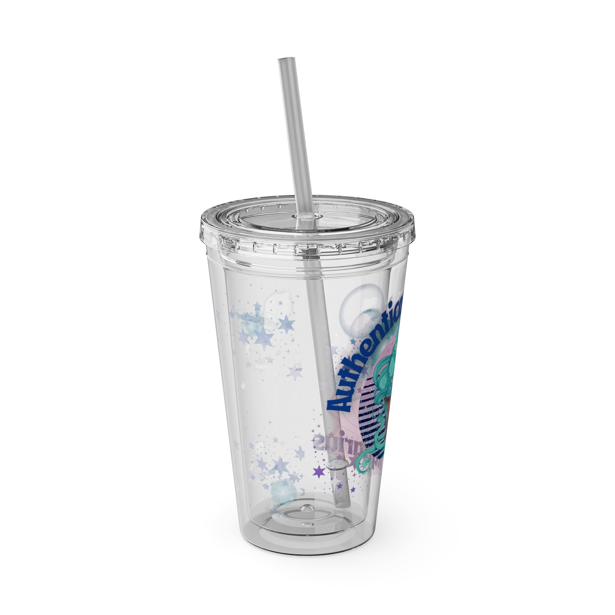 Authentically Aquarius Zodiac Sunsplash Tumbler 16oz