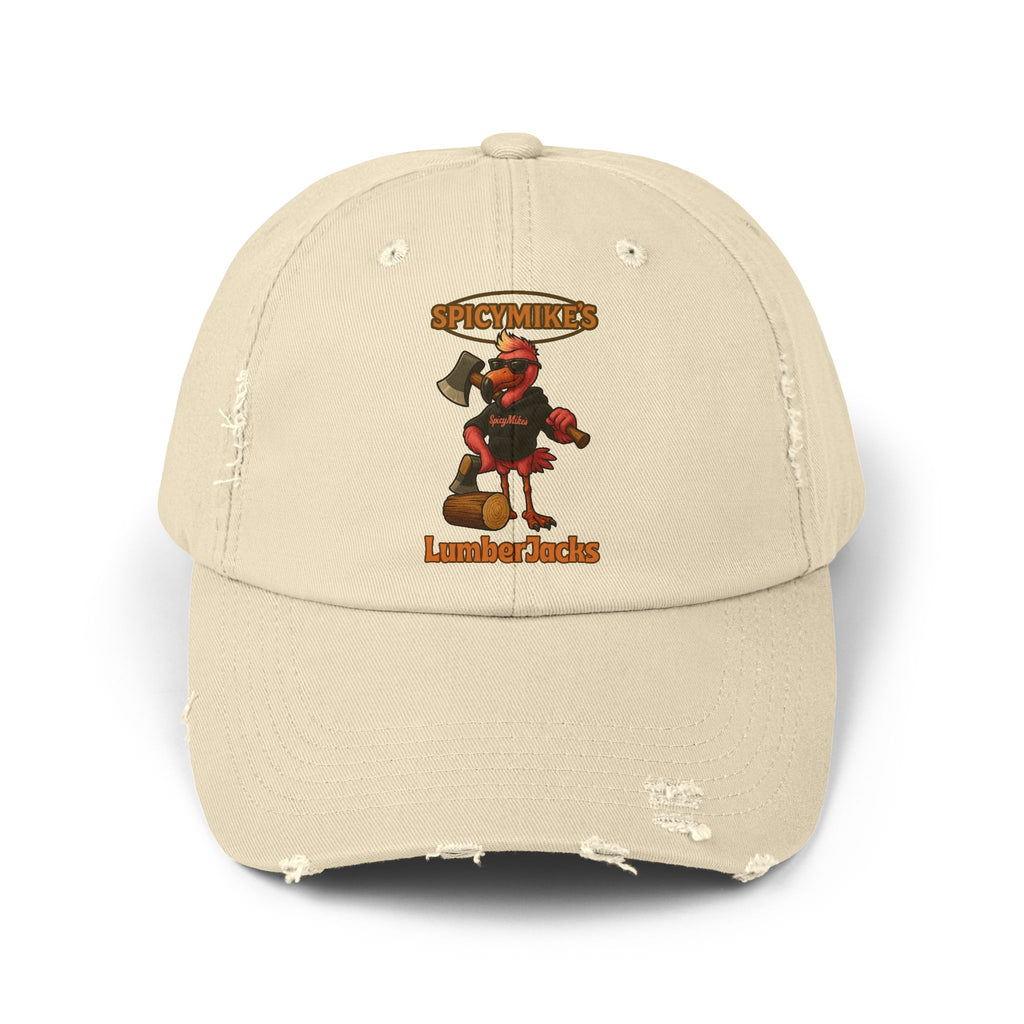 SpicyMike Wood Chop Lumberjack Distressed Cap