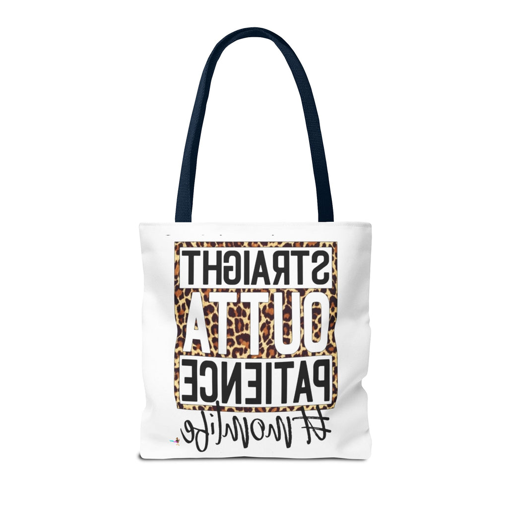 Straight Outta Patience #MomLife  Leopard Tote Bag Funny Mom Gift