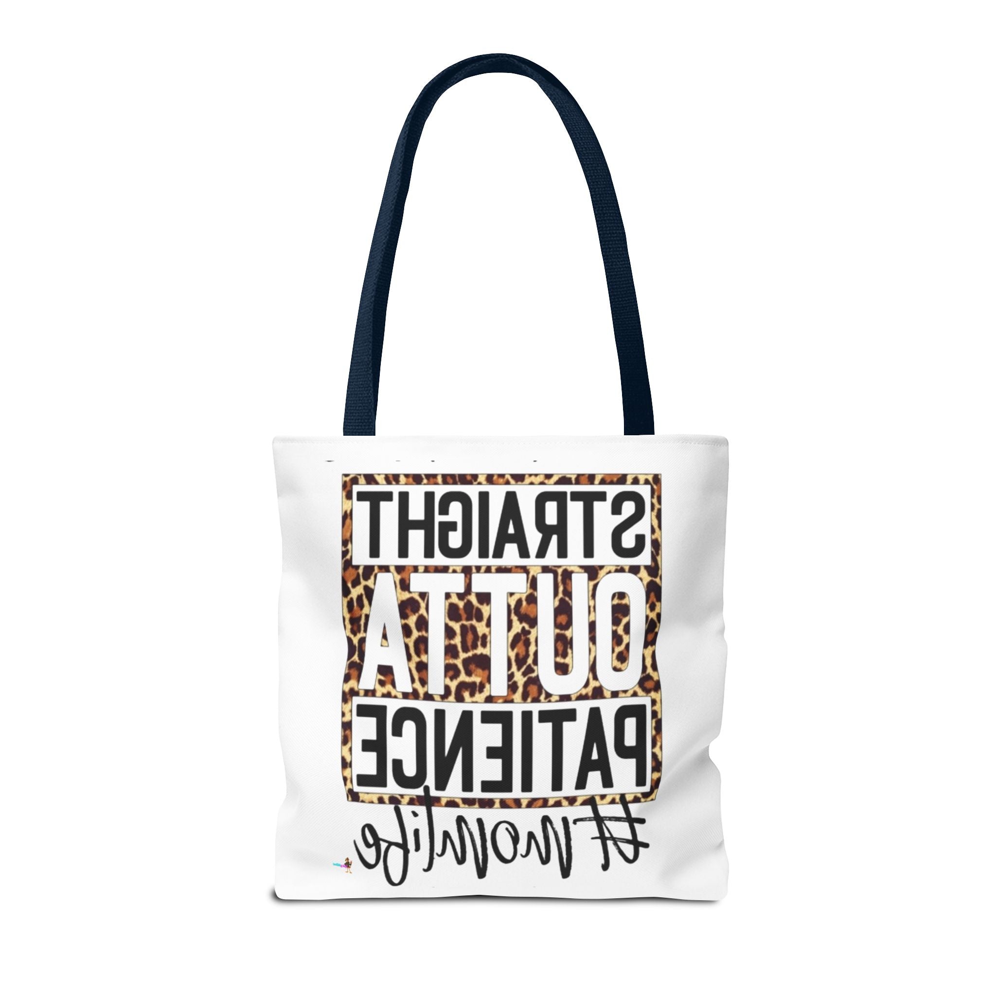 Straight Outta Patience #MomLife  Leopard Tote Bag Funny Mom Gift