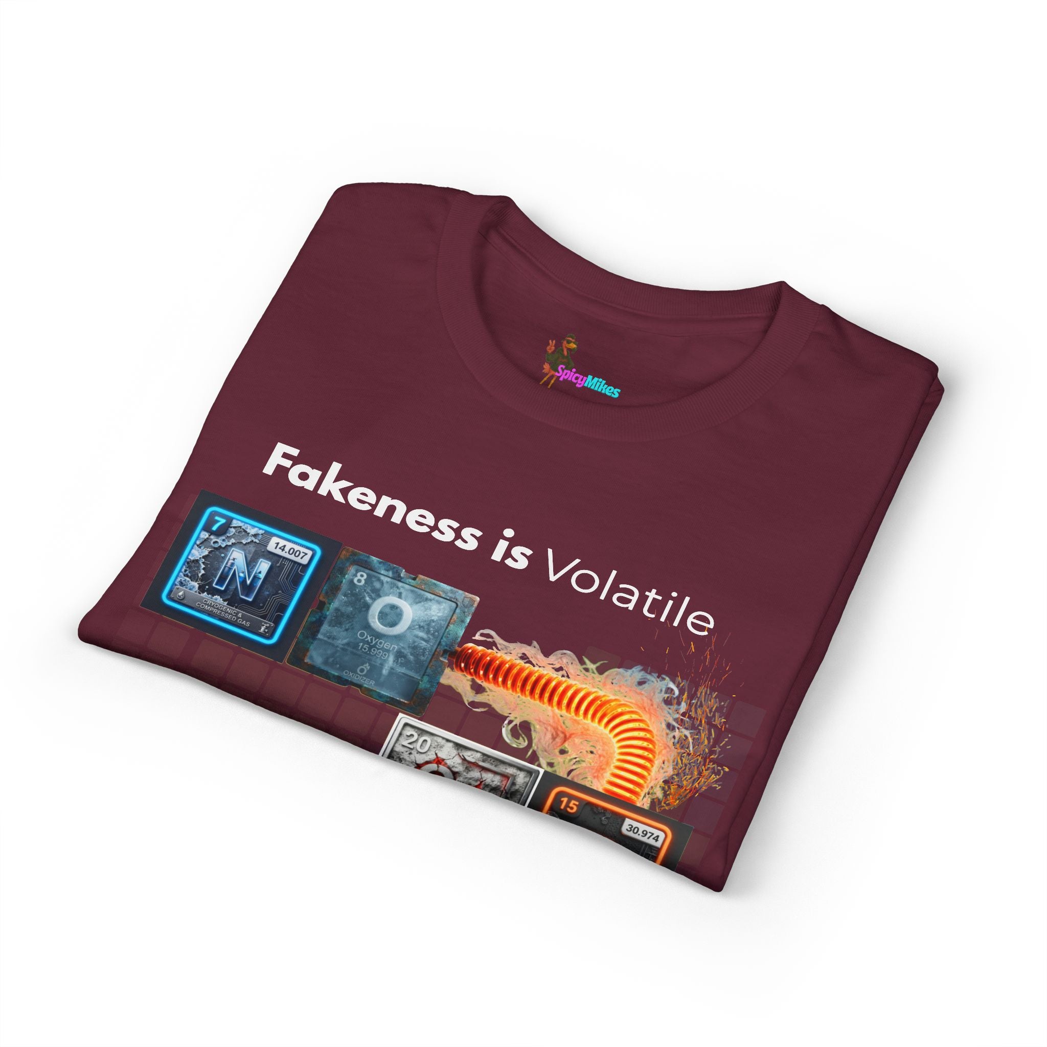 Elemental Nature Graphic T-Shirt — "Fakeness is Volatile to My Elemental Nature"