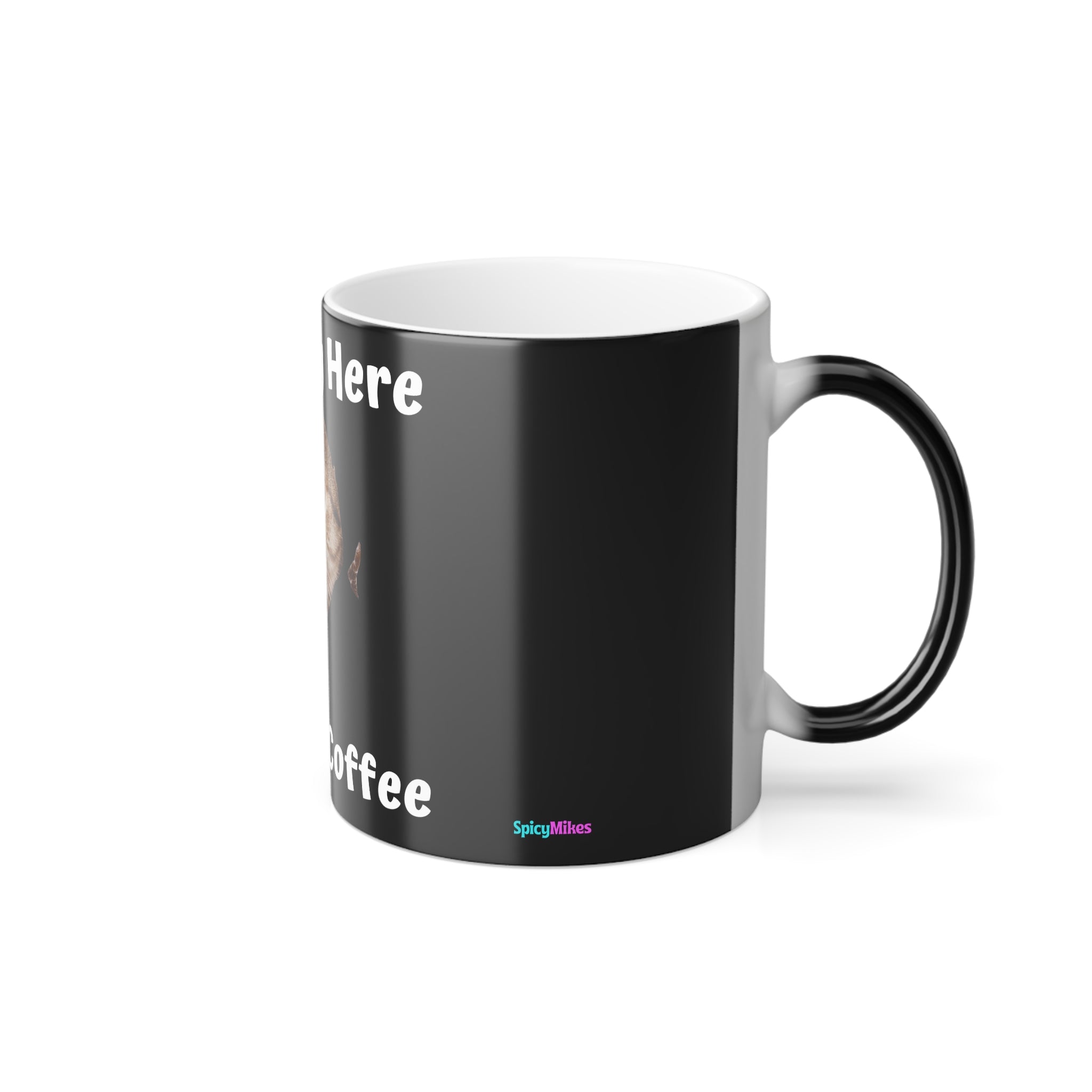 I'm Only Here For The Coffee Whimsical Cat Mug