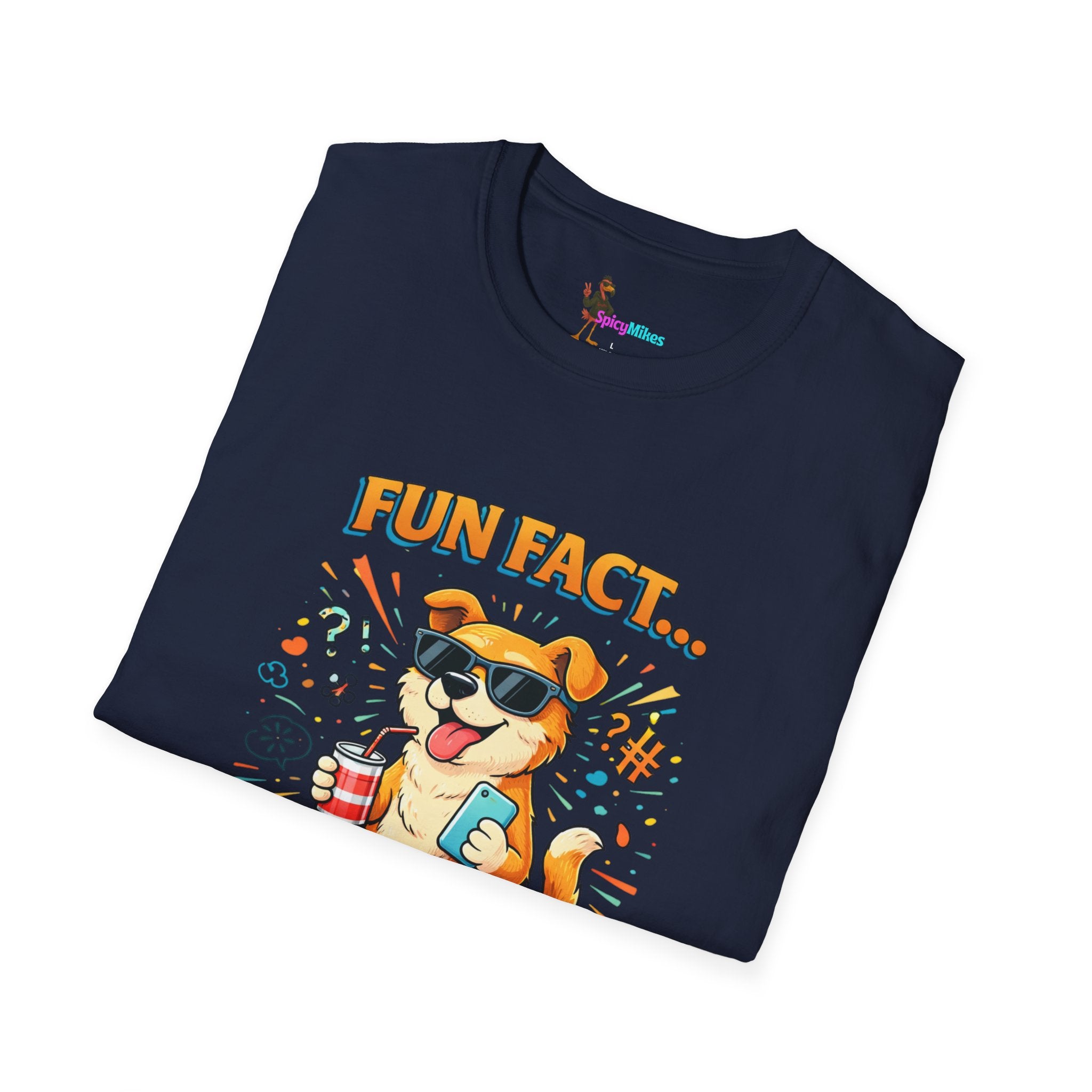 Fun Fact I Don't Care Funny Sunglasses Dog Graphic Tee