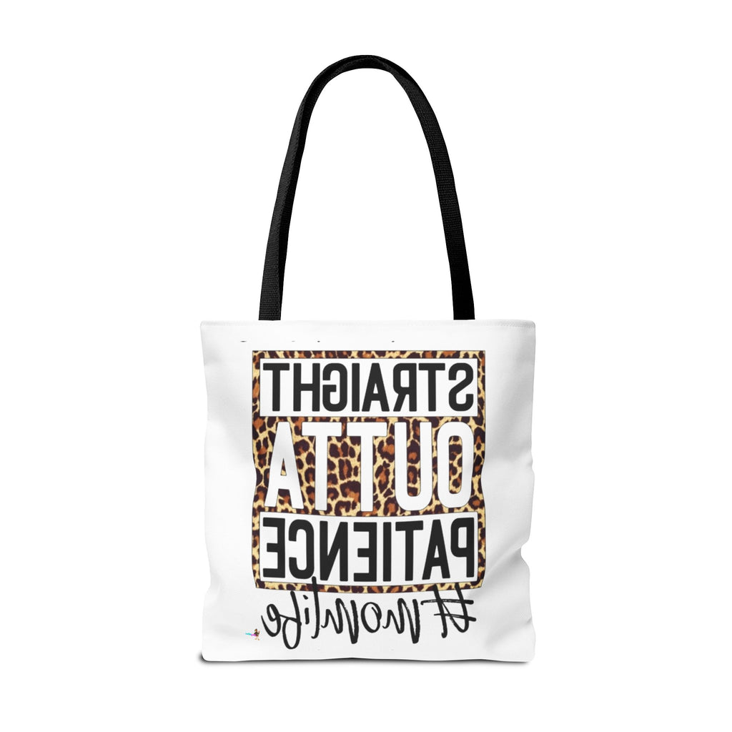 Straight Outta Patience #MomLife  Leopard Tote Bag Funny Mom Gift