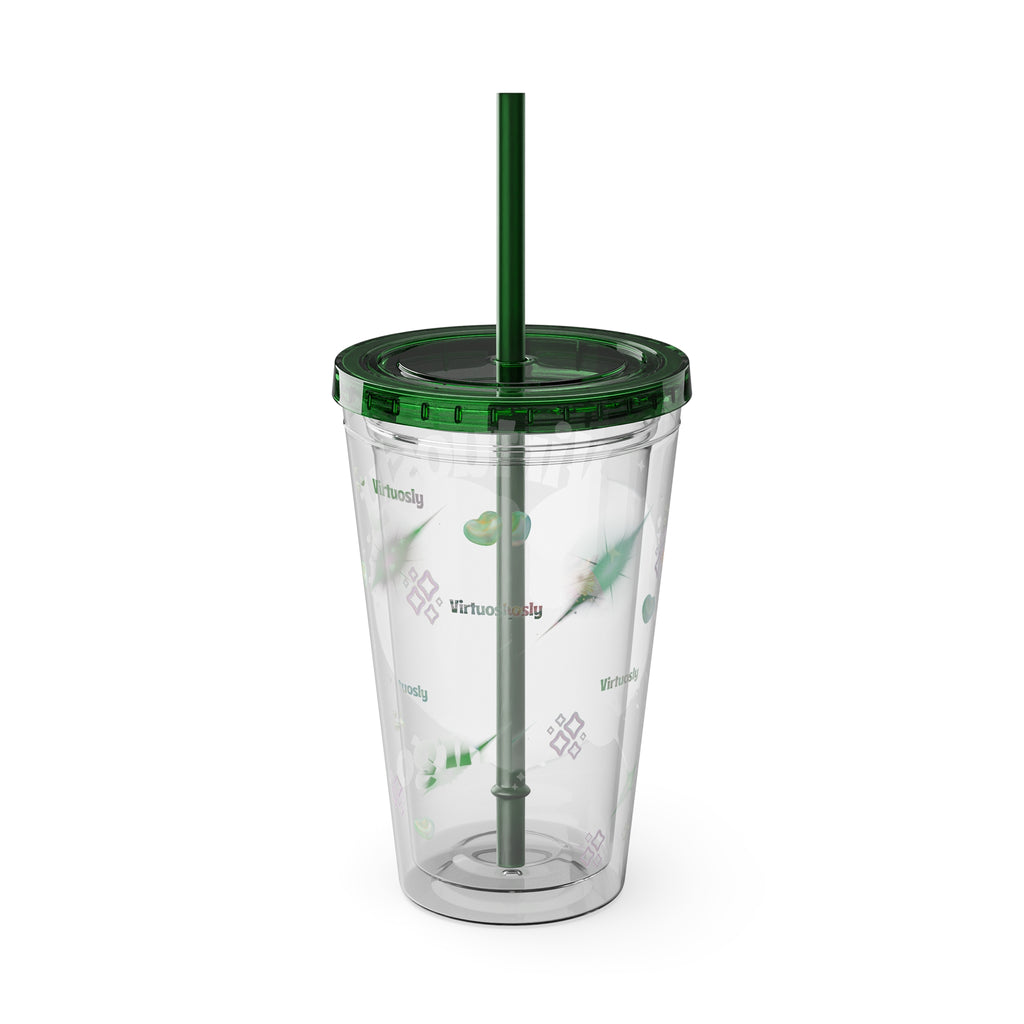 Virtuosly Virgo Zodiac Sunsplash Tumbler with Straw 16oz