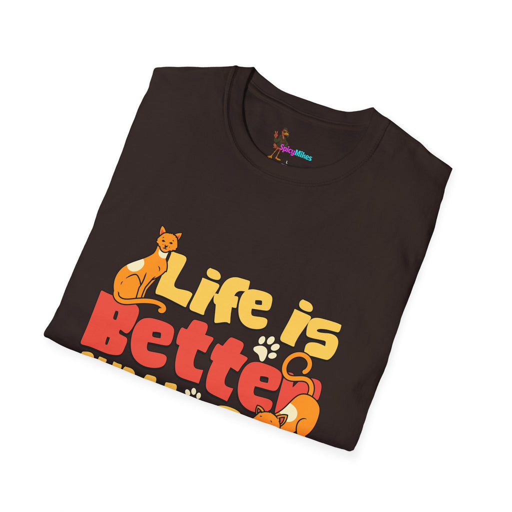 Life Is Better With Cats T-Shirt — Cute Cat Lover Tee