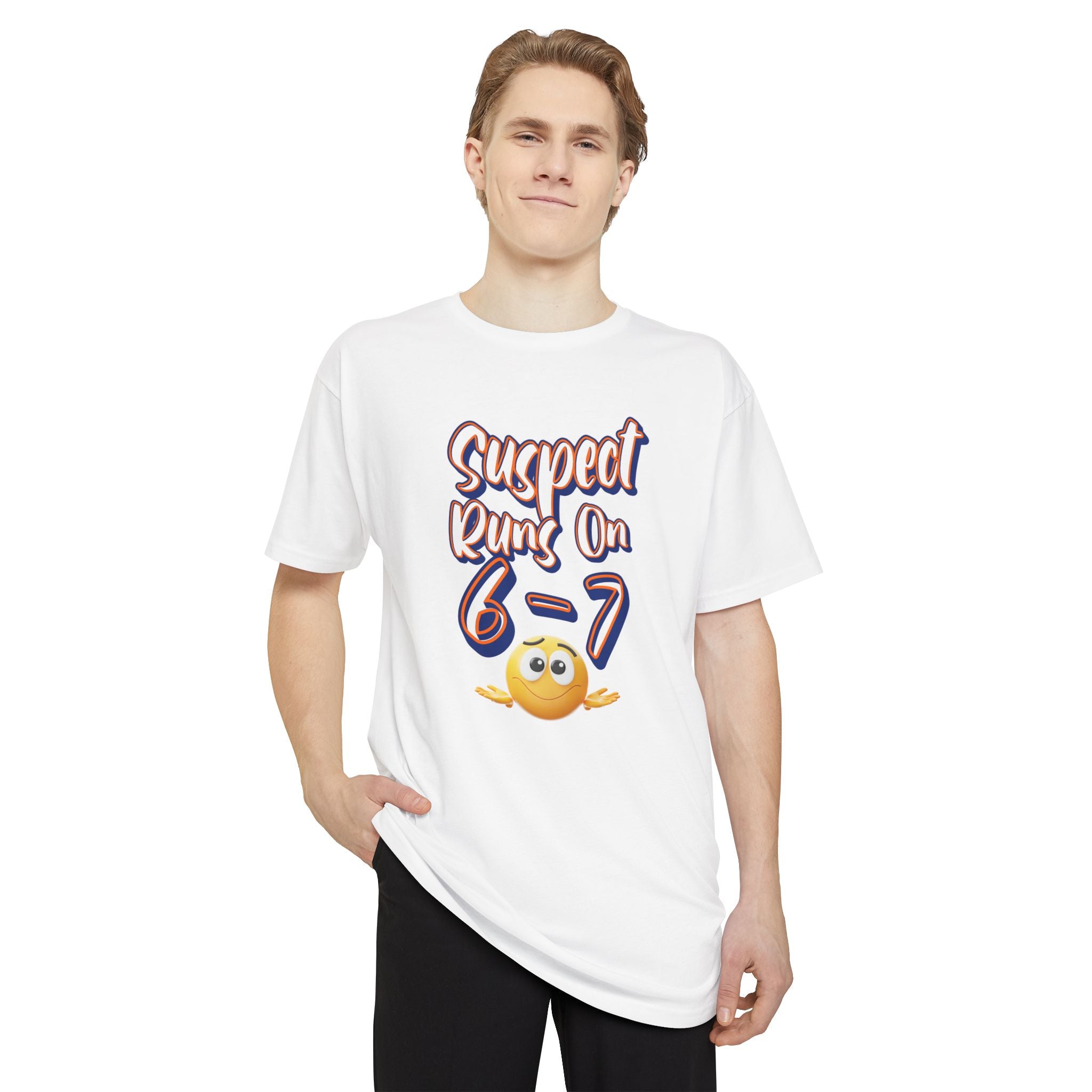 Suspect Runs On...6-7 Meme Style Graphic Tee