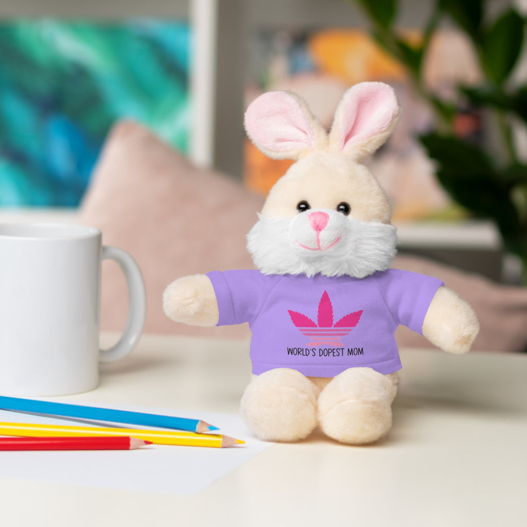 Teddy Bear – "World's Dopest Mom" Adult Plush with Tee for 420 moms