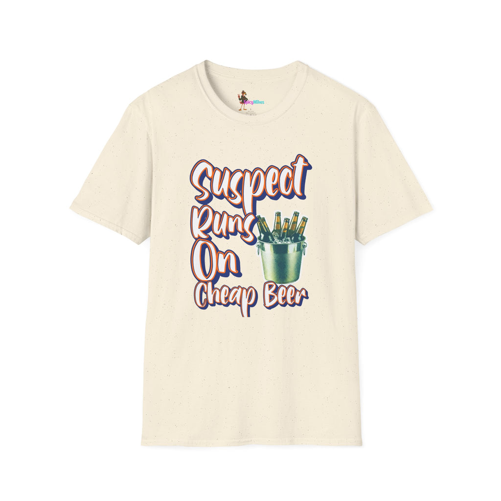 Suspect Runs On Cheap Beer Graphic Tee