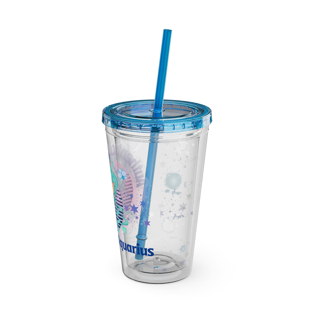 Authentically Aquarius Zodiac Sunsplash Tumbler 16oz