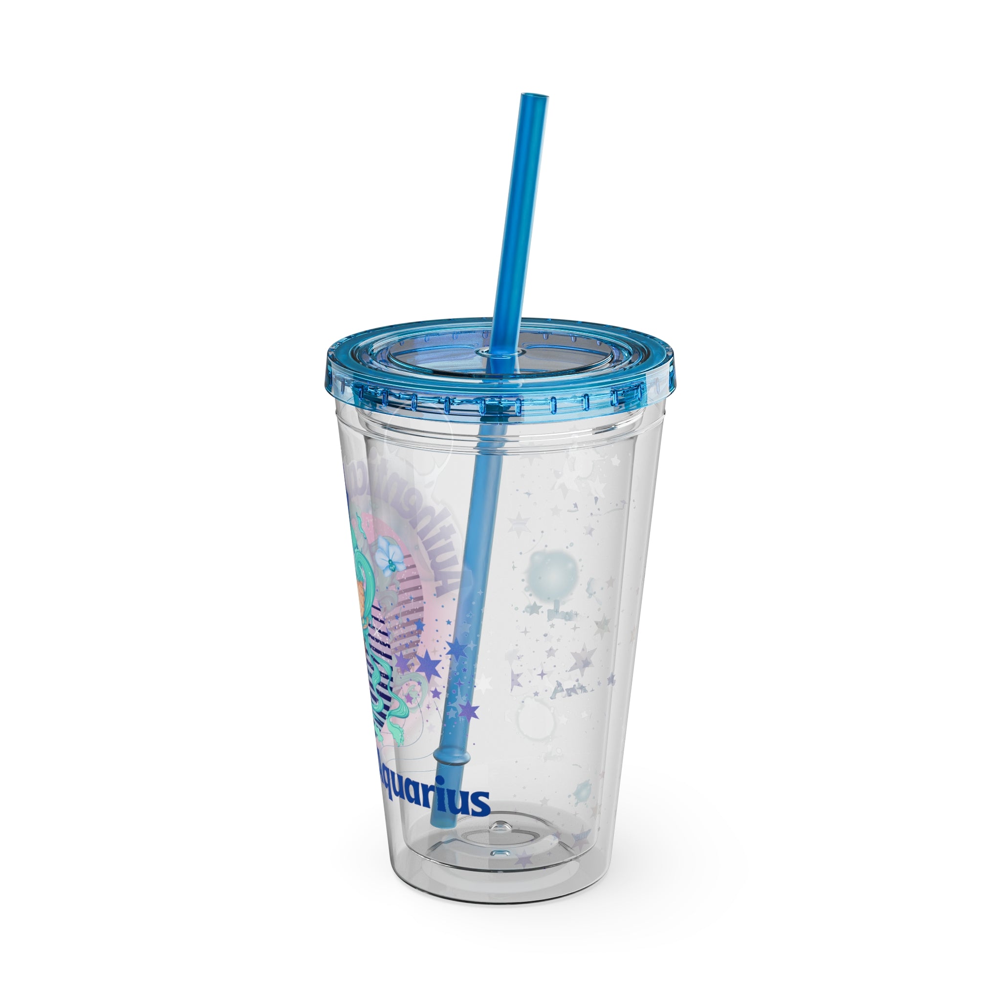 Authentically Aquarius Zodiac Sunsplash Tumbler 16oz