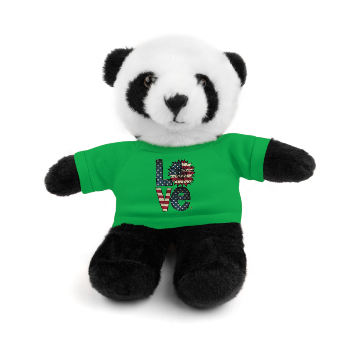 Patriotic 'LOVE' Plush Bear with Tee — Cute Stuffed Animal Gift