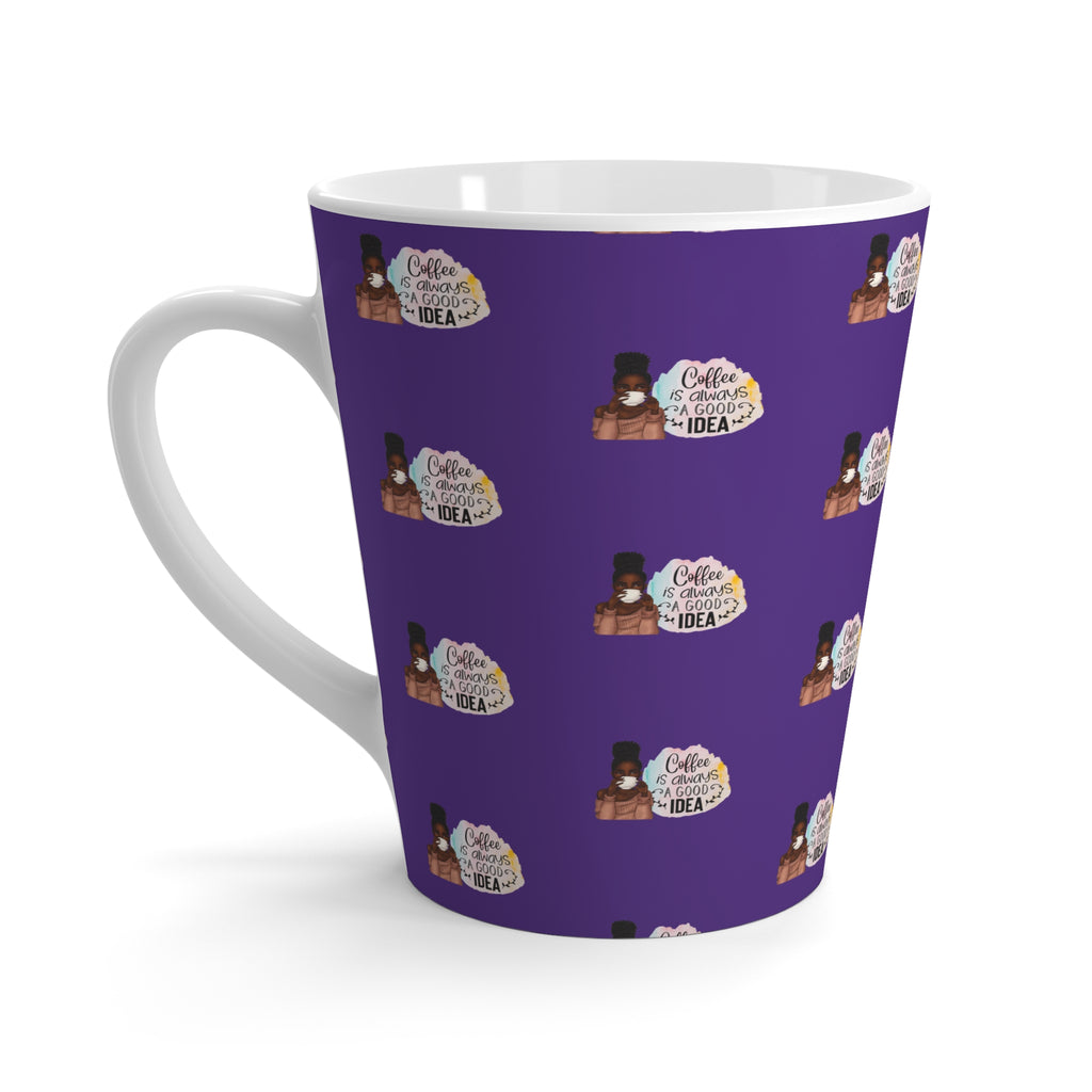 Melanin Magic Purple Patterned Coffee is Always a Good Idea Mug