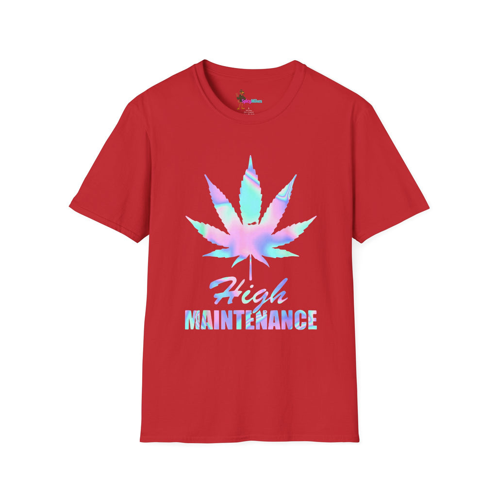 High Maintenance Pastel Tie-Dye Cannabis Leaf Tee