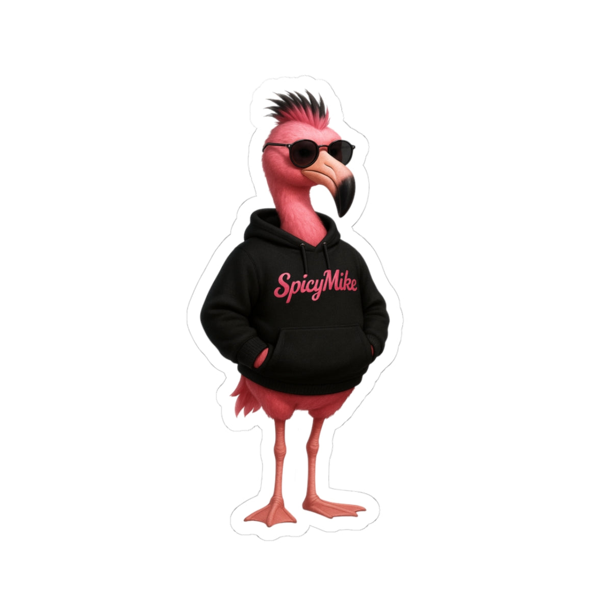 SpicyMike Flamingo Kiss-Cut Sticker