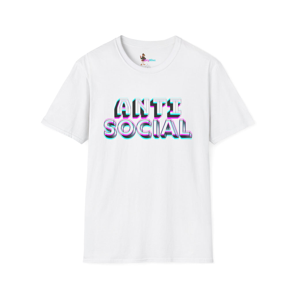 Anti Social Schizm  3D Text Graphic Tee