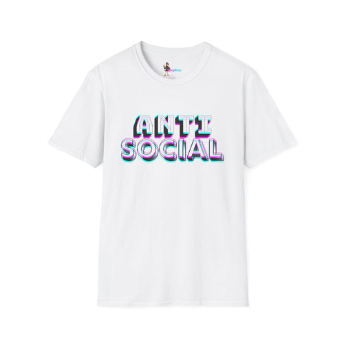 Anti Social Schizm  3D Text Graphic Tee