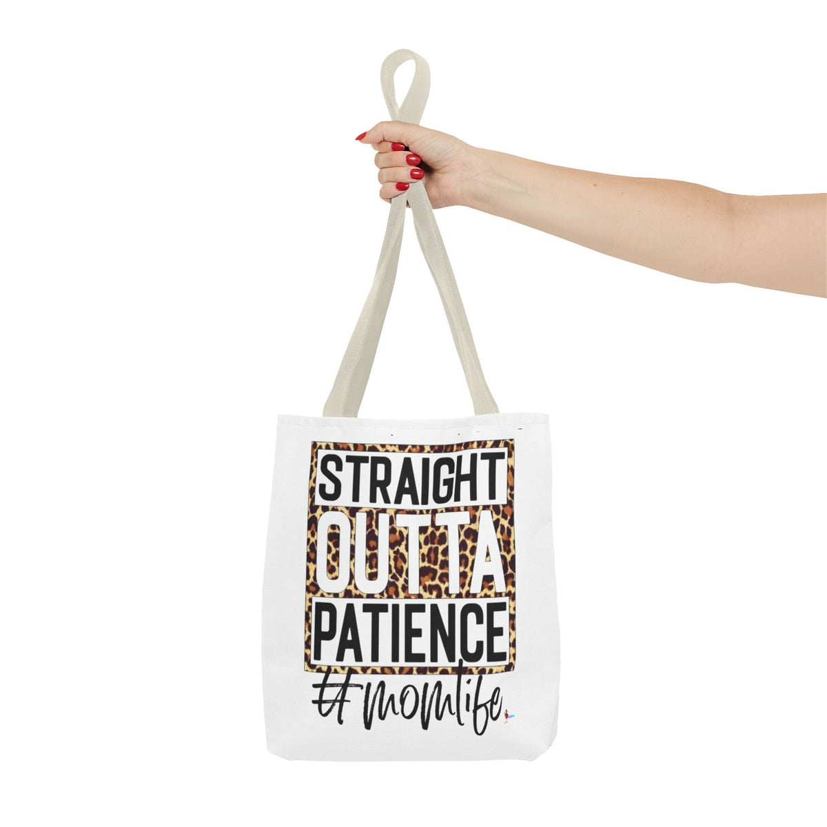 Straight Outta Patience #MomLife  Leopard Tote Bag Funny Mom Gift